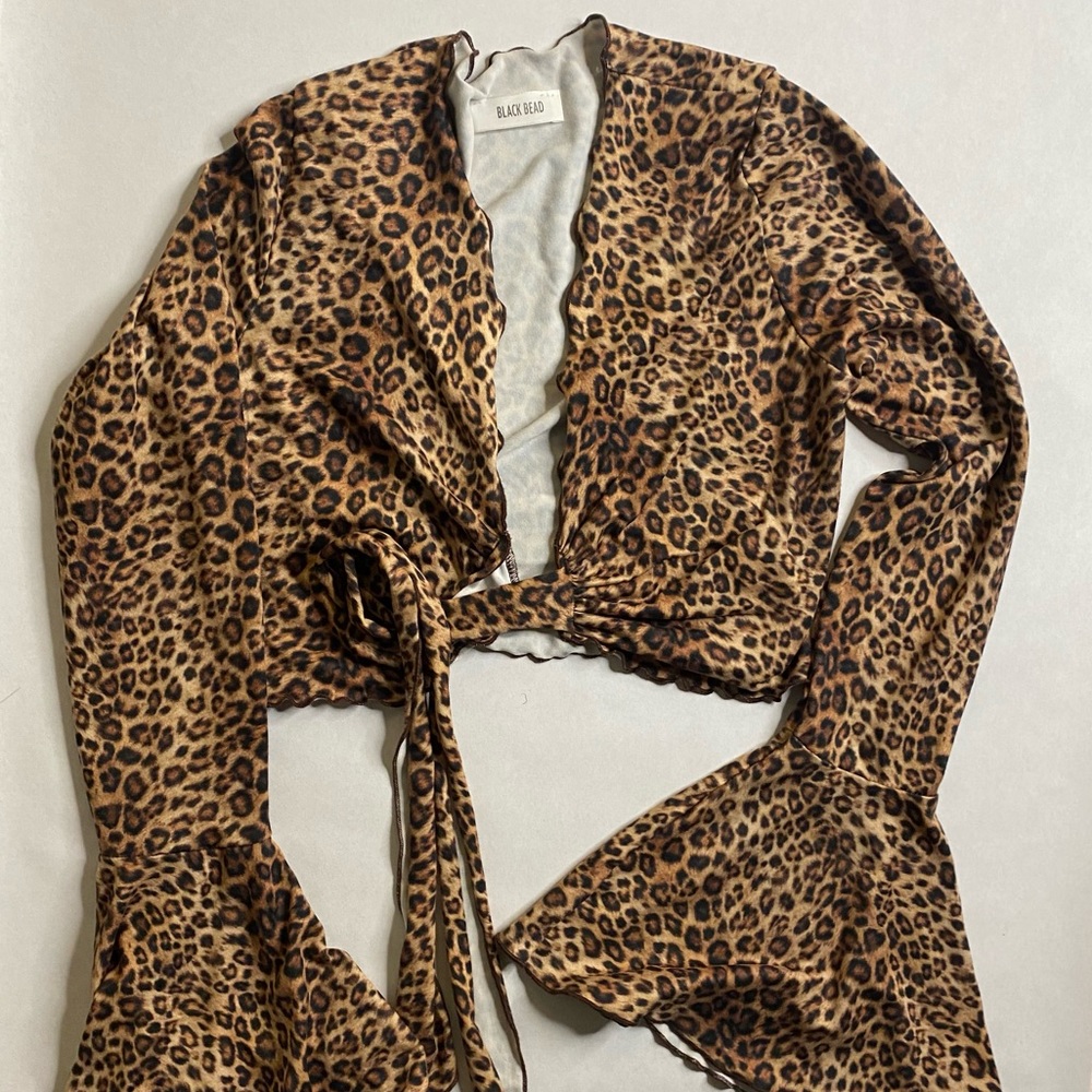 Cheetah print tie top